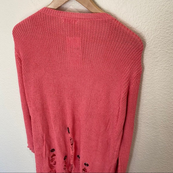 Love sen distressed long knitted cardigan - Picture 7 of 8